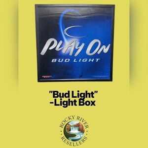 Vintage Bud Light Lighted Sign | 18" x 18" | Rare | RRR BarWare